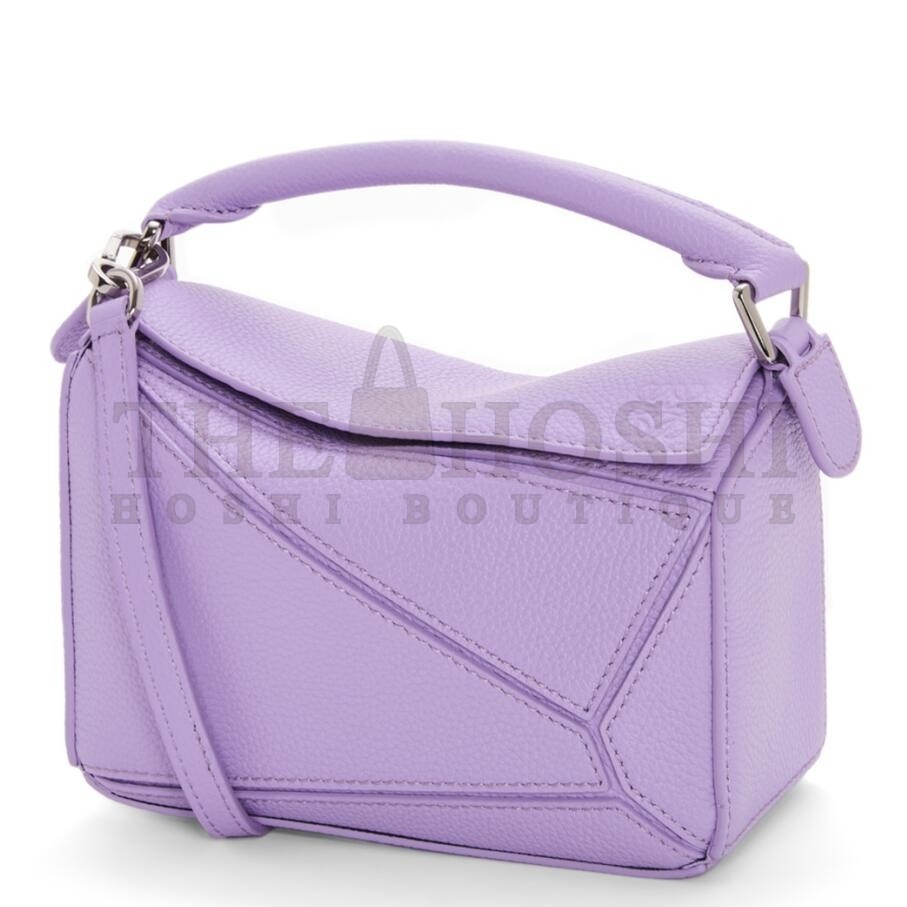 L0ew* Puzzle Mini Bag In Lilas Grained Calfskin Master Quality