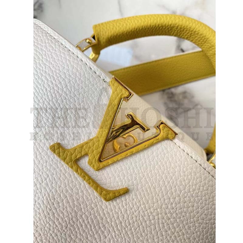 L0vis Vvtt0n LV Women Capucines BB Handbag White Taurillon Leather Master Quality