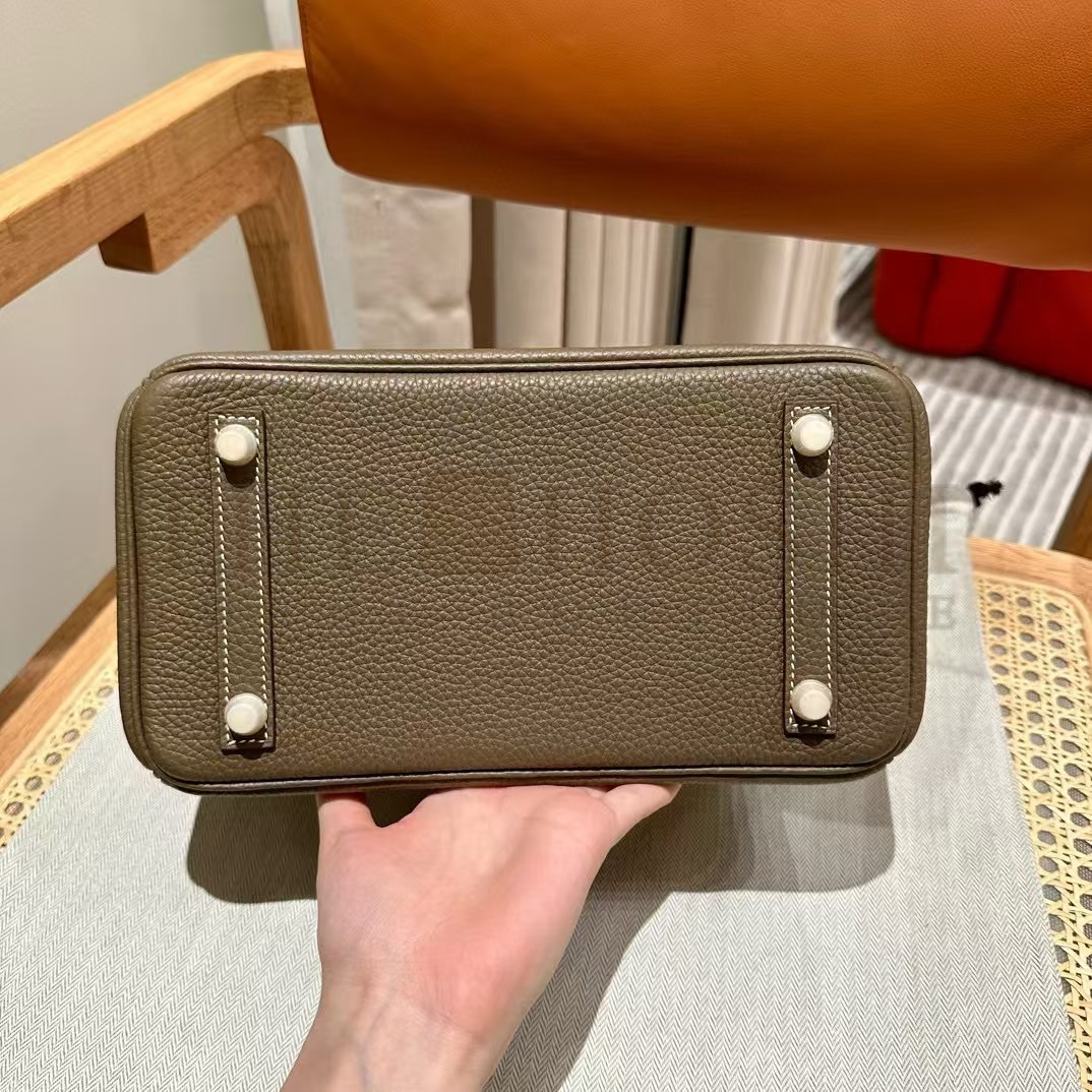 H**me5 Taupe Birkin 25cm Clemence Handmade Bag Master Quality
