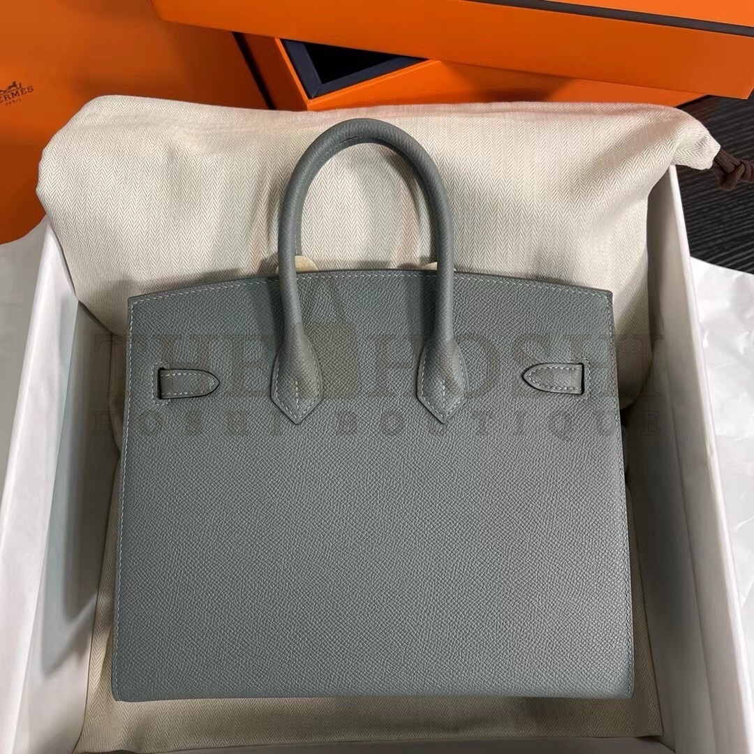 H**me5 Birkin 25 Sellier Handmade Bag In Vert Amanda Epsom Calfskin Master Quality