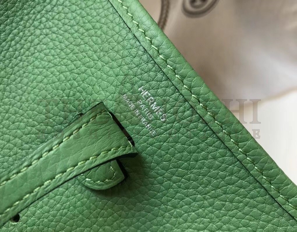 H**me5 Evelyne III TPM Bag In Vert Criquet Clemence Leather Master Quality