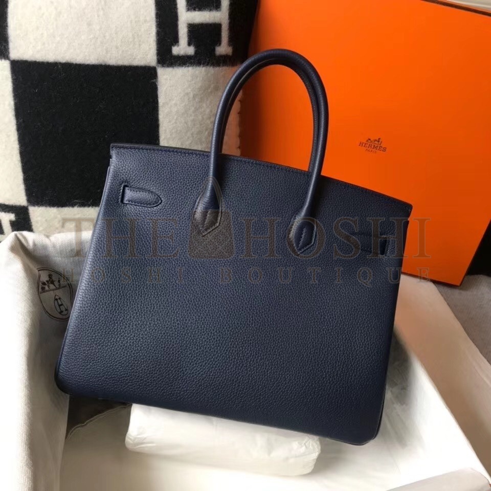 H**me5 Navy Blue Clemence Birkin 35cm Bag Master Quality