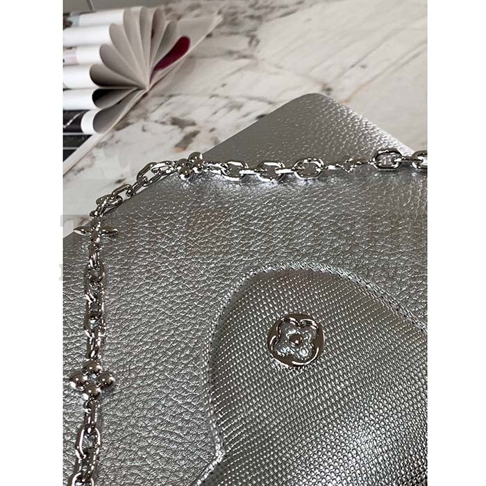 L0vis Vvtt0n LV Women Capucines BB Handbag Etain Metallic Gray Taurillon Leather Master Quality