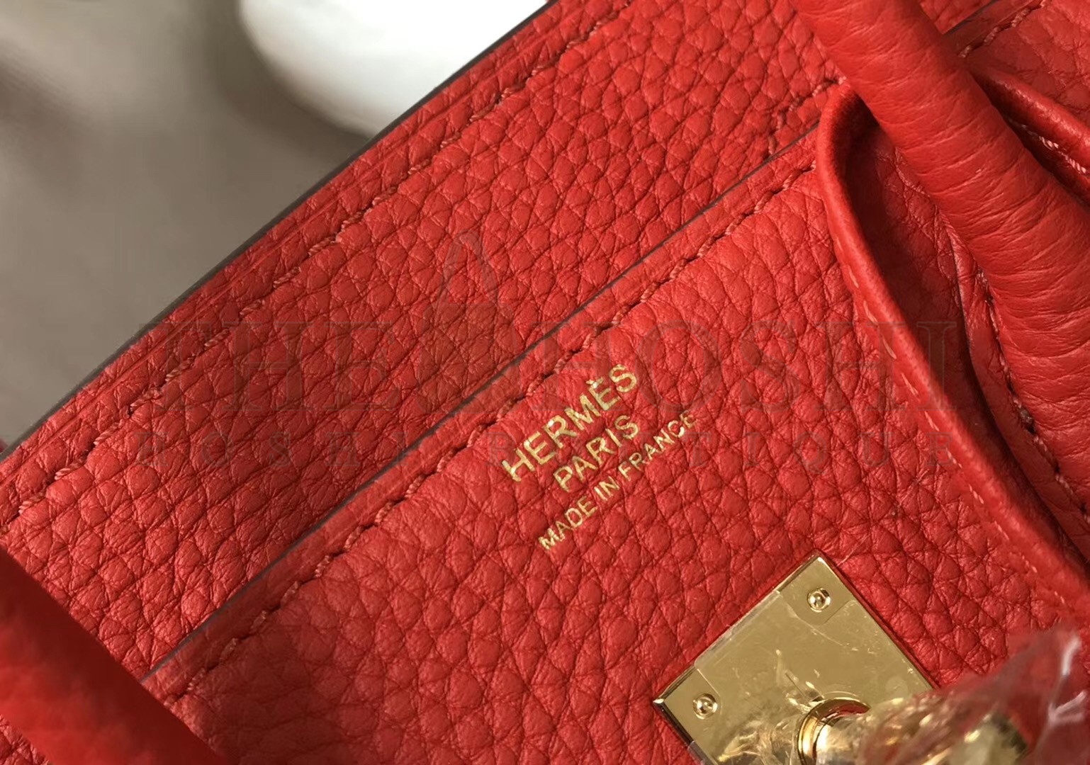 H**me5 Birkin 25cm Bag In Red Clemence Leather Master Quality