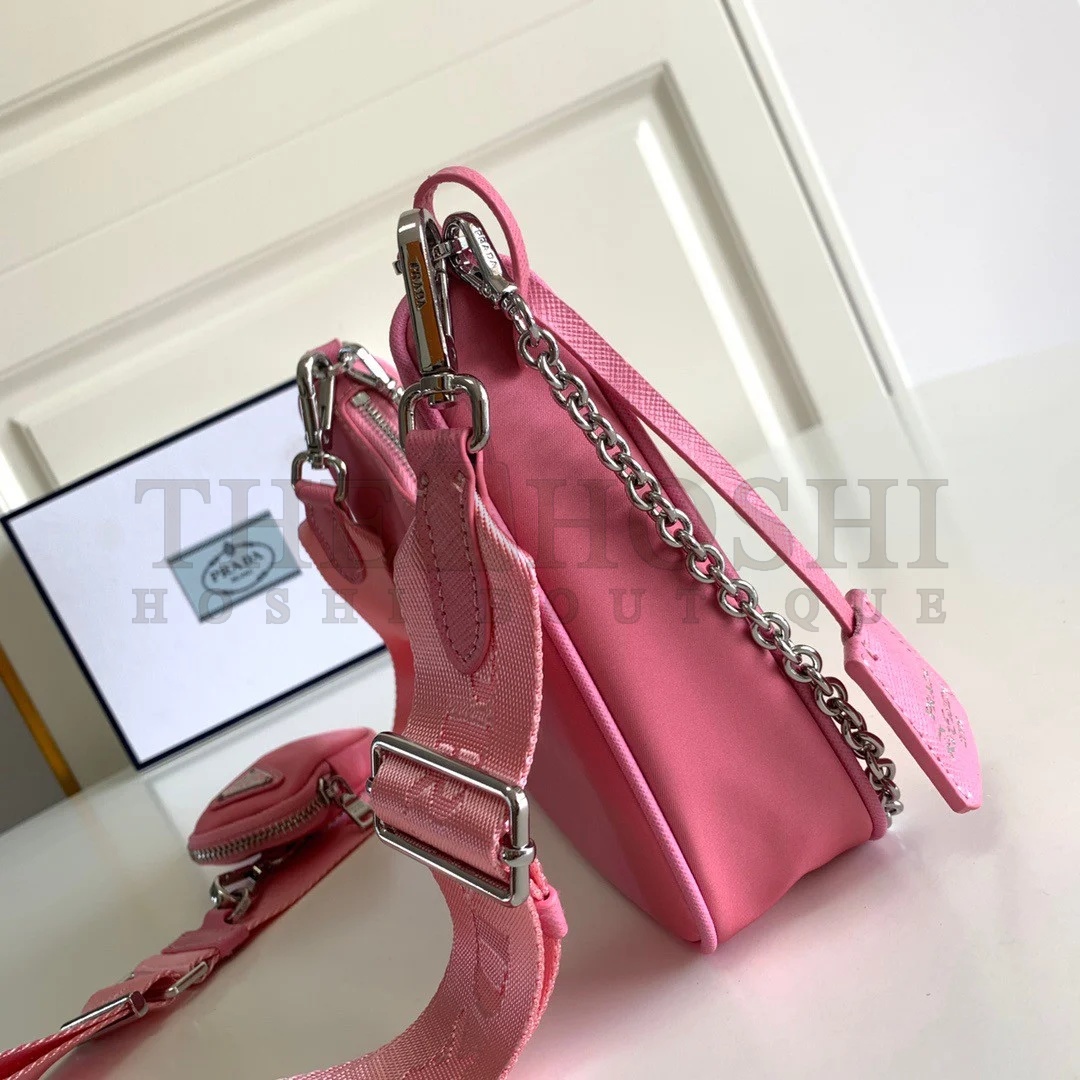 Pra*a Re-Edition 2005 Shoulder Bag In Pink Re-Nylon Master Quality