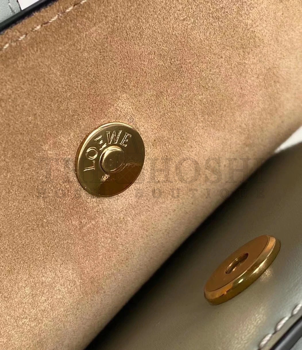 L0ew* Gate Dual Mini Bag In Ash Grey Calfskin Master Quality