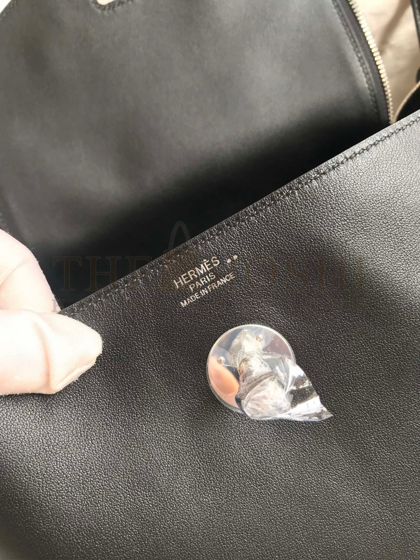 H**me5 Touch Lindy 30 Handmade Bag In Black Swift Calfskin Master Quality