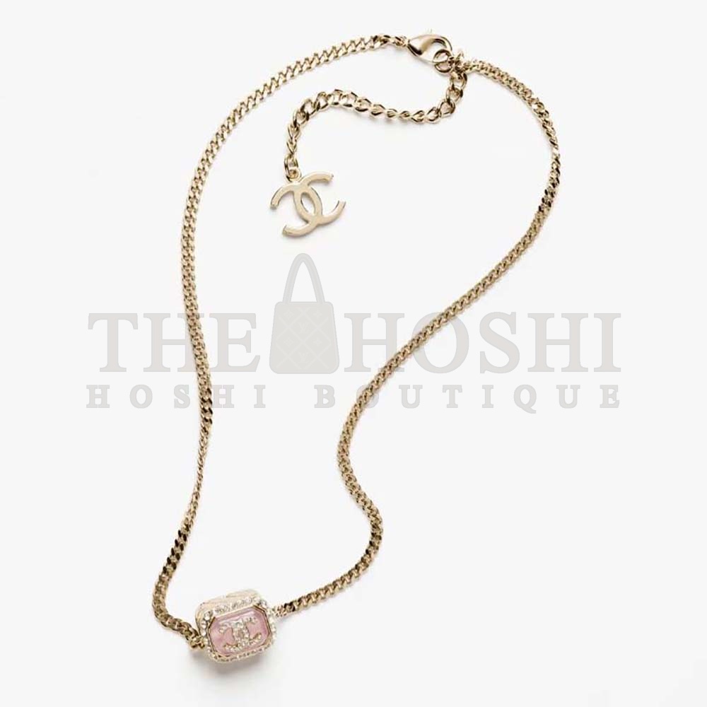 Ch**el Women Pendant Necklace in Metal Resin and Strass Master Quality