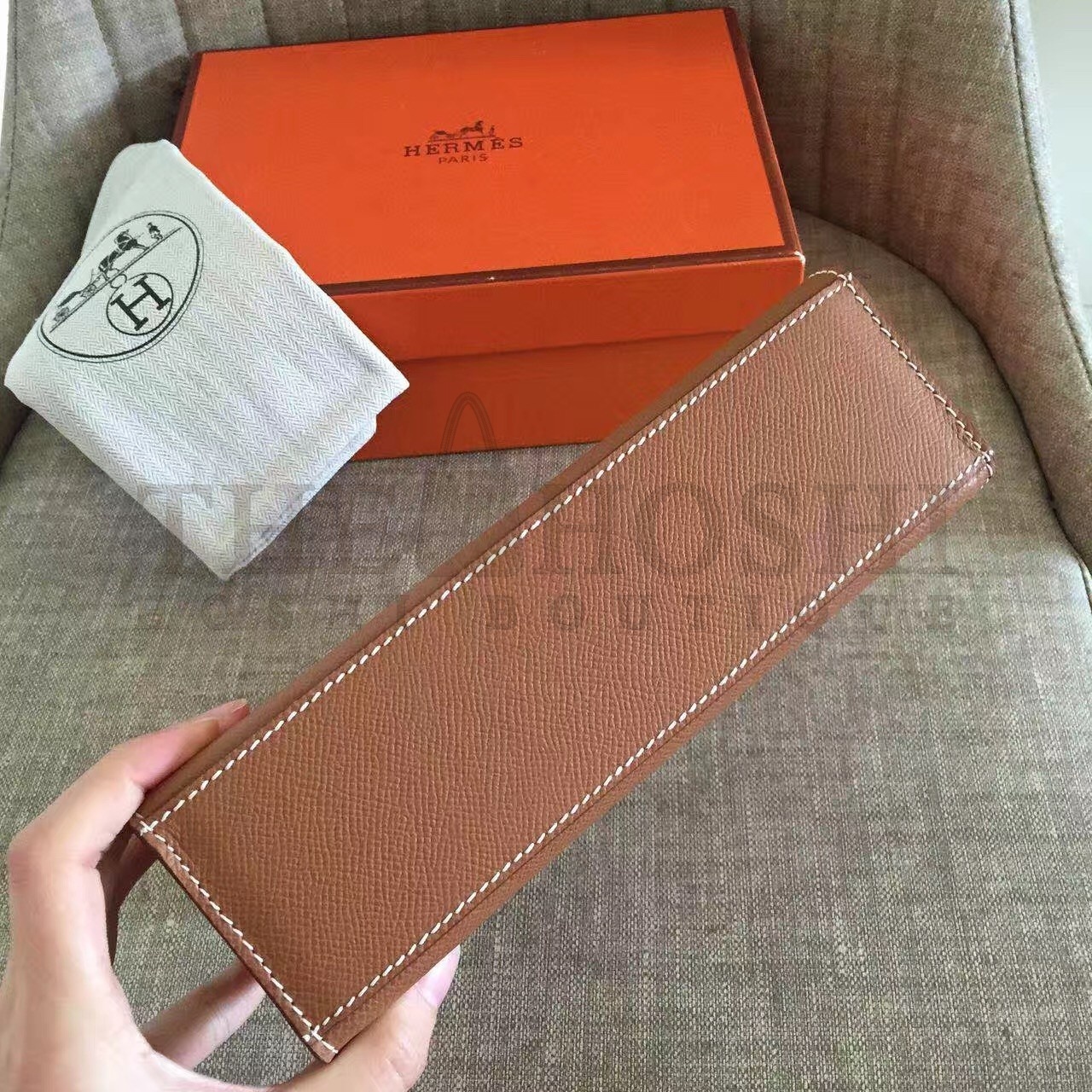 H**me5 Brown Kelly Pochette Epsom Handmade Bag Master Quality