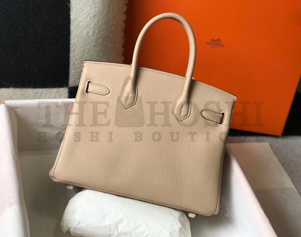 H**me5 Birkin 30 Bag in Trench Clemence Leather with GHW Master Quality