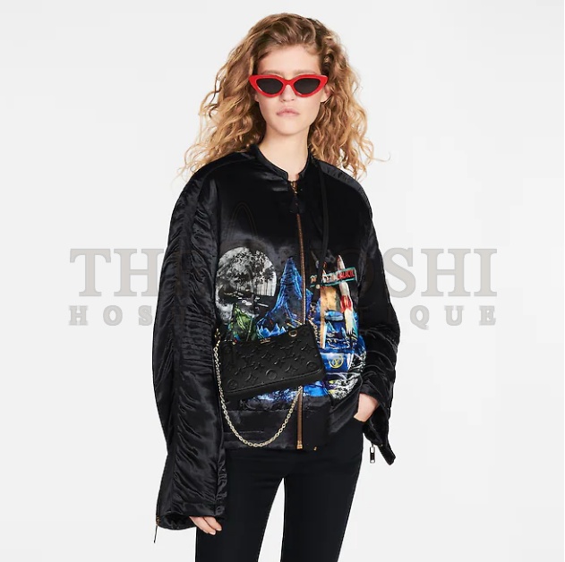 L0vis Vvtt0n LV Women Easy Pouch On Strap Black Monogram S*pple Grained Cowhide Master Quality