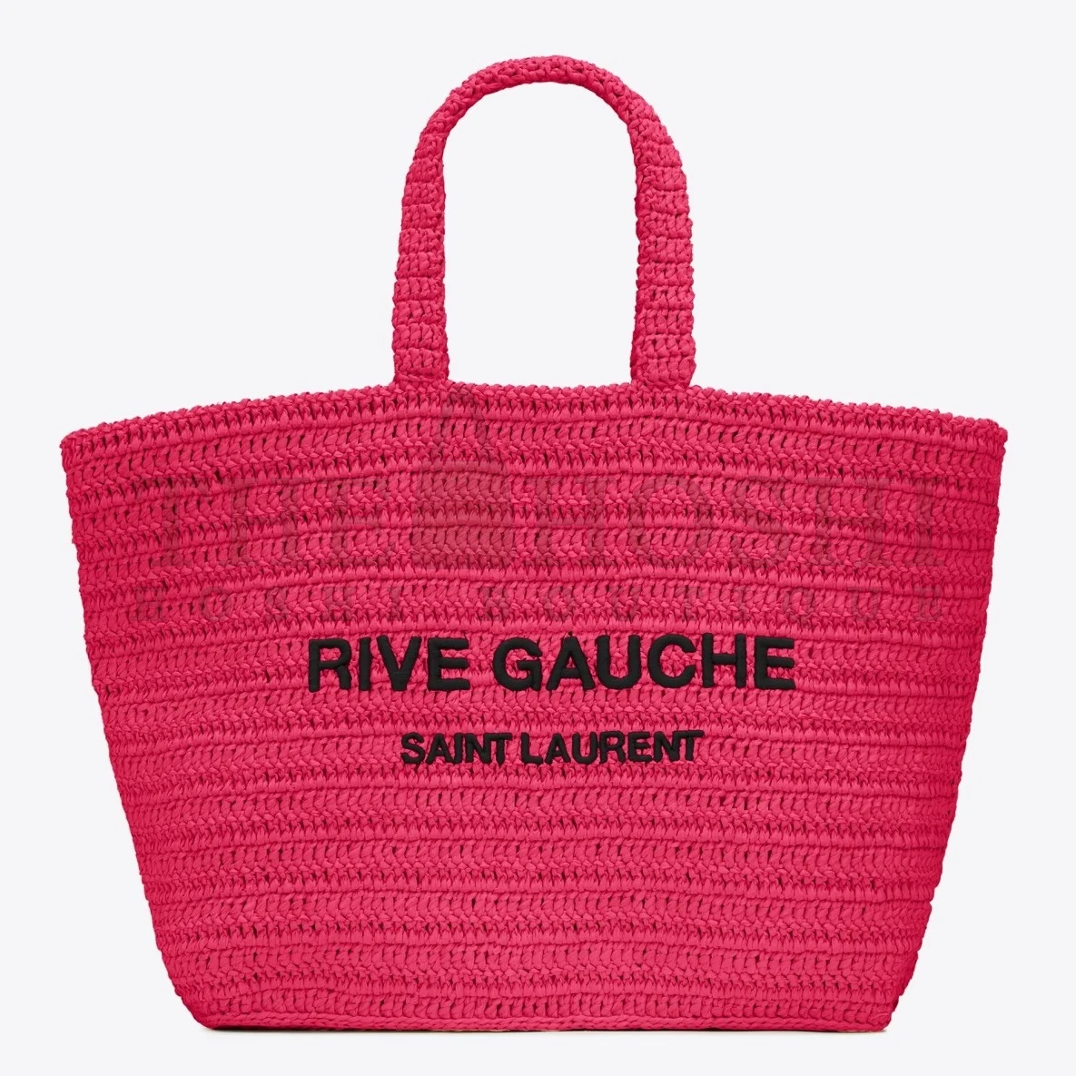 Sa1nt Lau*nt Rive Gauche Tote Bag in Neon Pink Raffia Crochet Master Quality