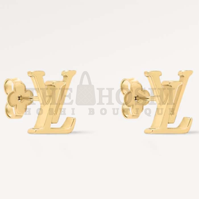 L0vis Vvtt0n Women LV Iconic Earrings Gold-Color Initials M00743 Master Quality