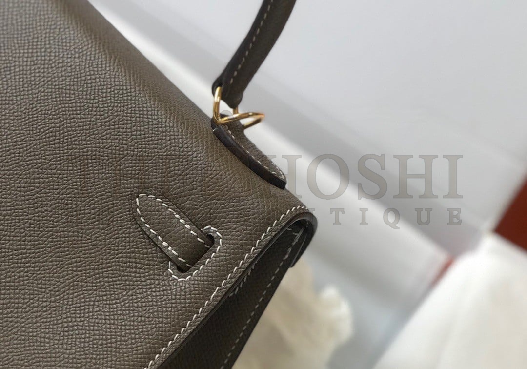H**me5 Kelly 28cm Sellier Bag in Taupe Epsom Calfskin GHW Master Quality