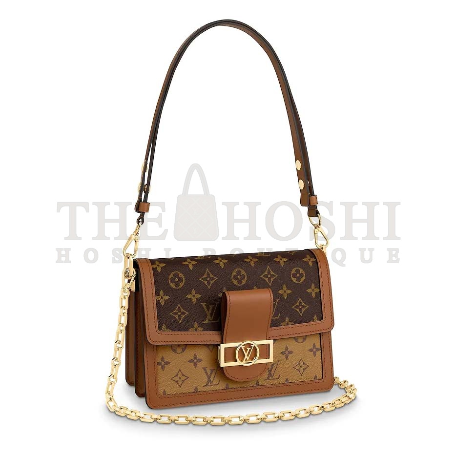 L0vis Vvtt0n LV Women Dauphine MM Handbag in Monogram Canvas-Brown Master Quality