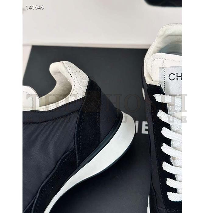 Ch**el Women CC Sneakers Fabric Suede Kidskin Suede Calfskin Navy Black Master Quality