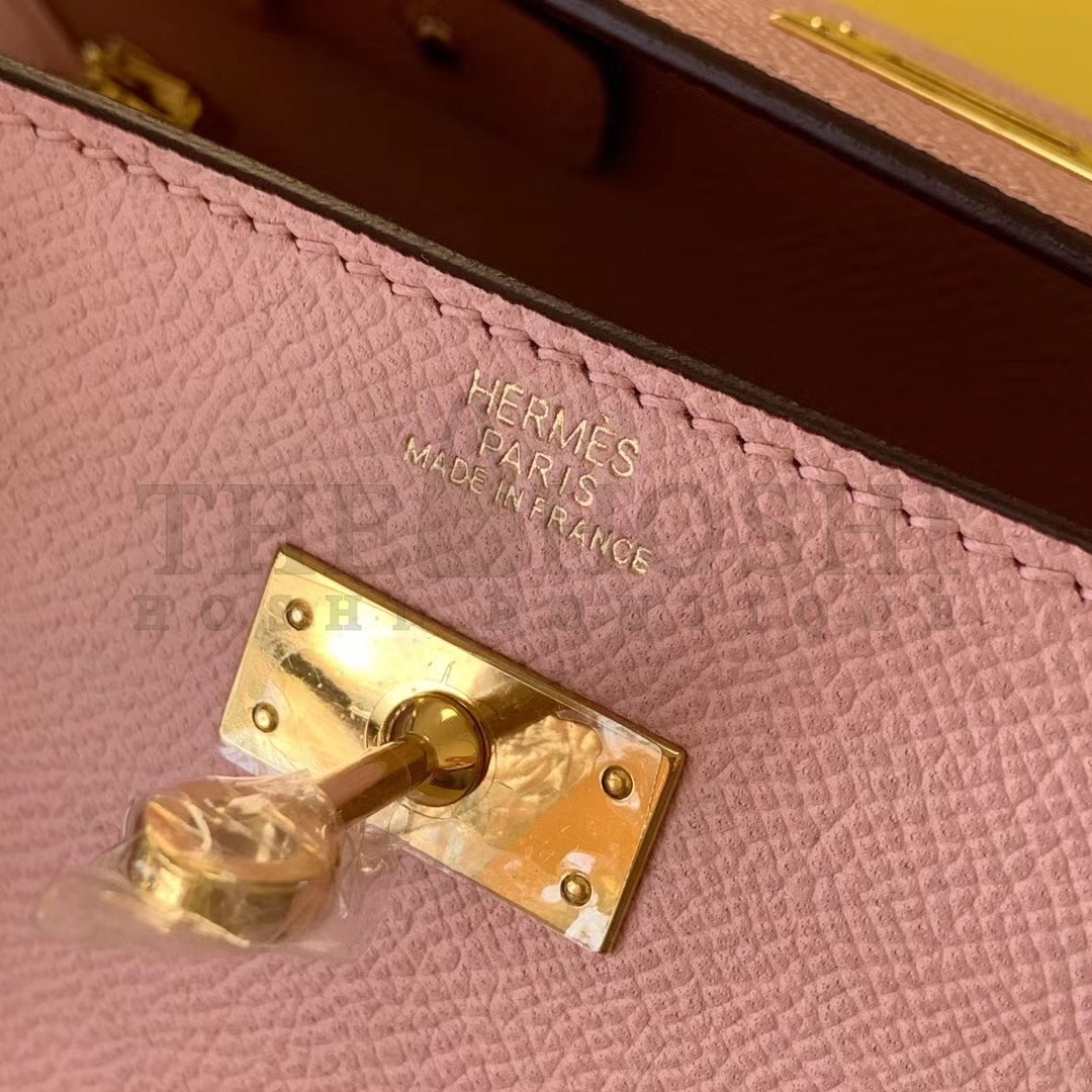 H**me5 Kelly Classique To Go Wallet In Pink Epsom Calfskin Master Quality
