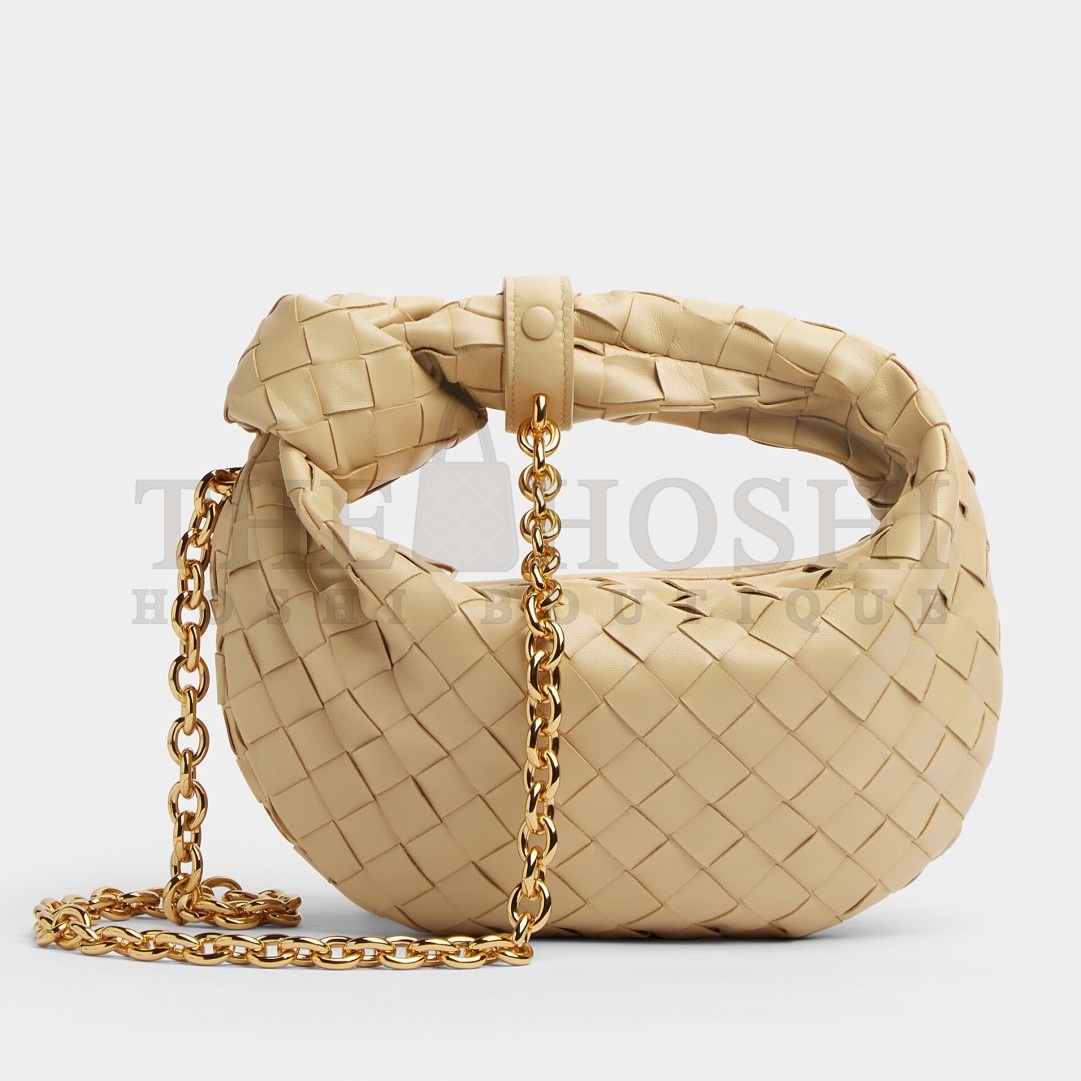 B0tt*ga Ven*ta Mini Jodie Chain Bag In Porridge Intrecciato Lambskin Master Quality