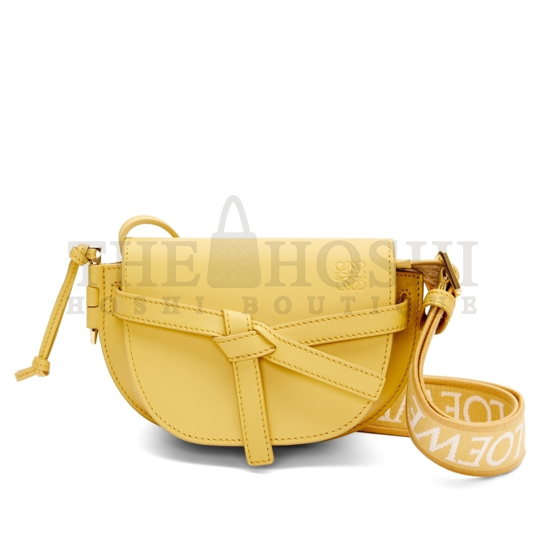 L0ew* Gate Dual Mini Bag in Yellow Calfskin Master Quality
