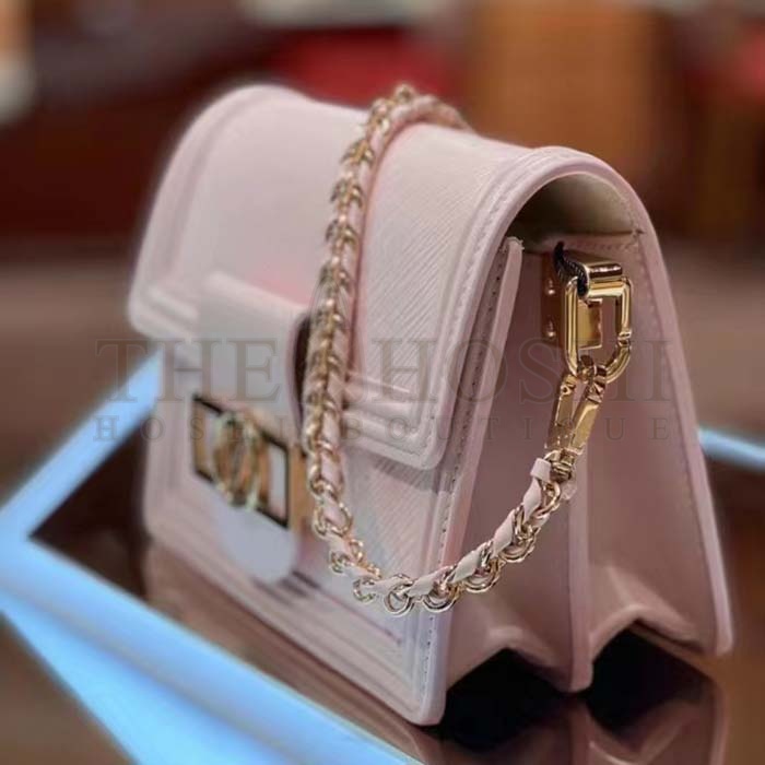 L0vis Vvtt0n LV Women Mini Dauphine Handbag Pink Epi Grained Cowhide Leather Master Quality