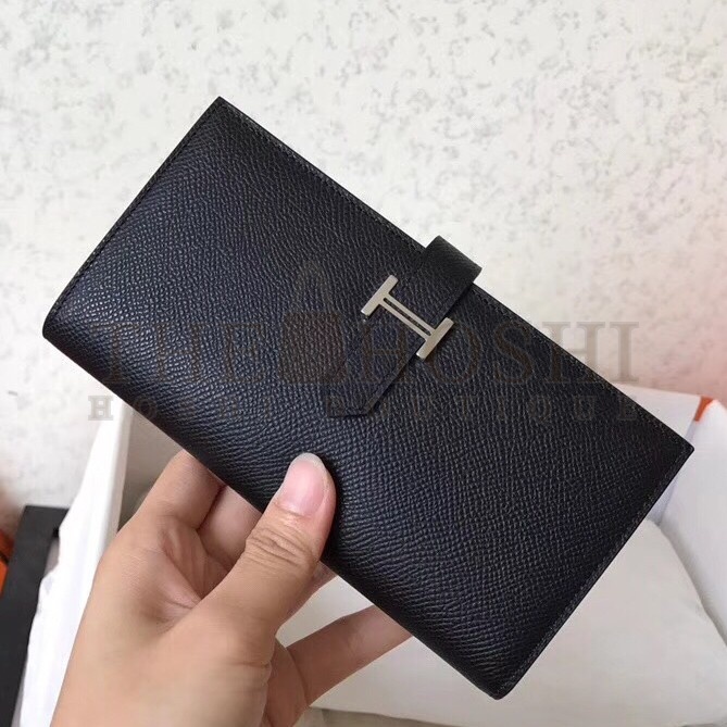 H**me5 Black Epsom Bearn Gusset Wallet Master Quality