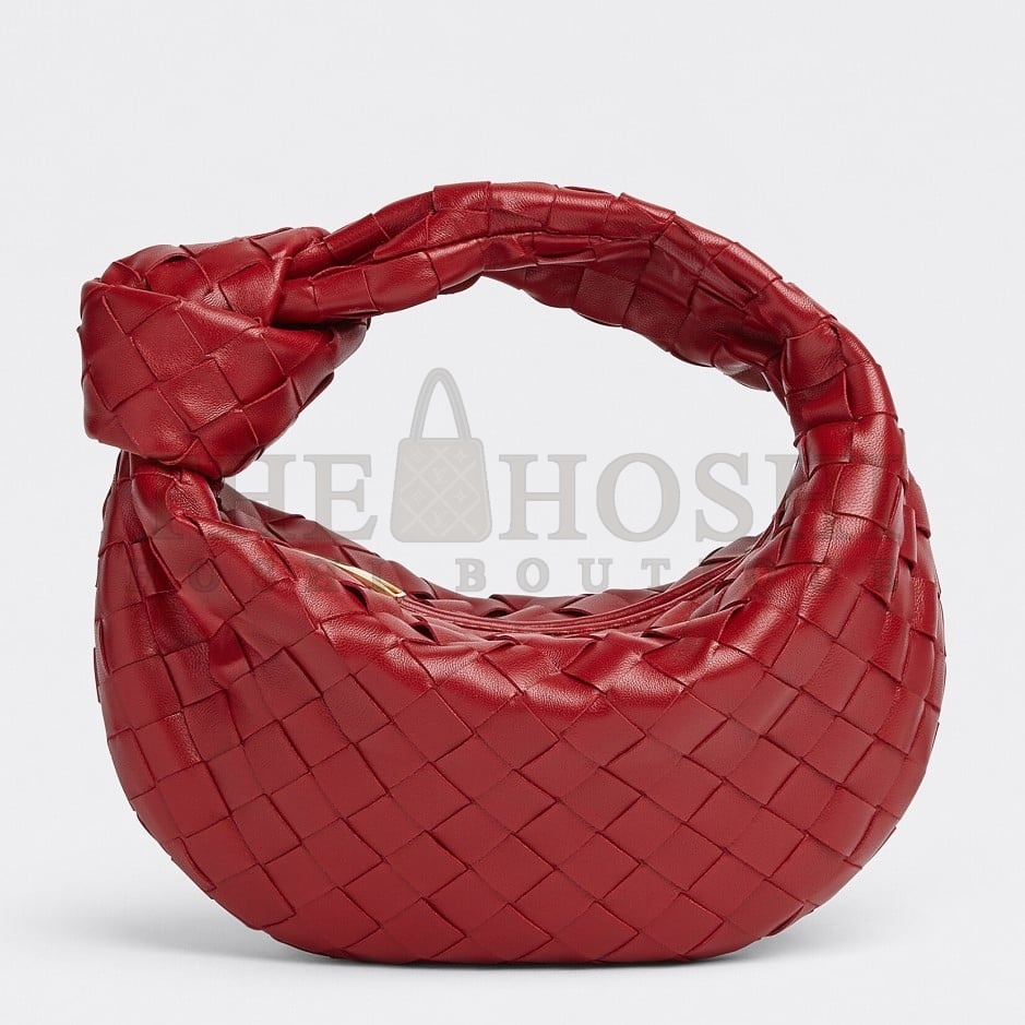 B0tt*ga Ven*ta BV Jodie Mini Bag In Dark Red Intrecciato Lambskin Master Quality