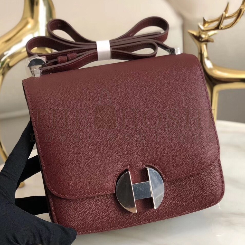 H**me5 2002 20cm Bag In Bordeaux Evercolor Calfskin Master Quality