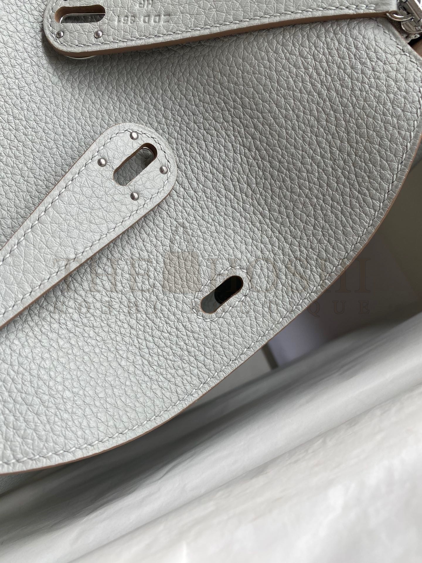 H**me5 Lindy 26 Handmade Bag In Blue Glacier Clemence Leather Master Quality