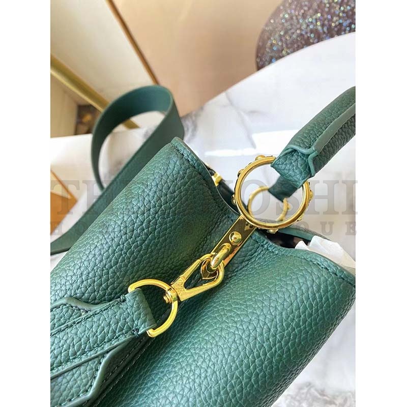 L0vis Vvtt0n LV Women Capucines BB Handbag Green Taurillon Leather Master Quality