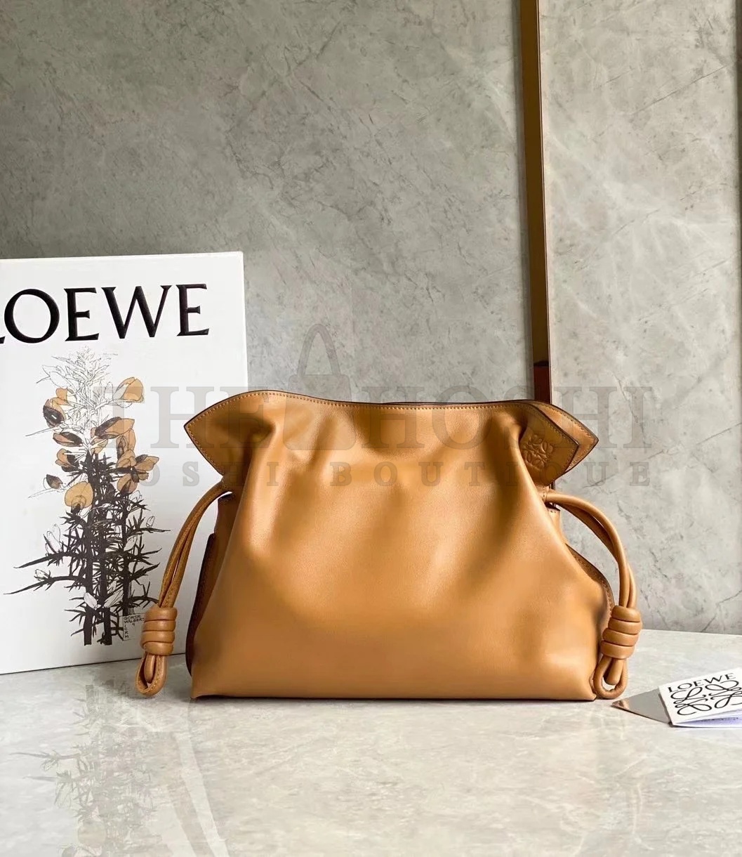 L0ew* Flamenco Clutch Bag In Brown Calfskin Master Quality