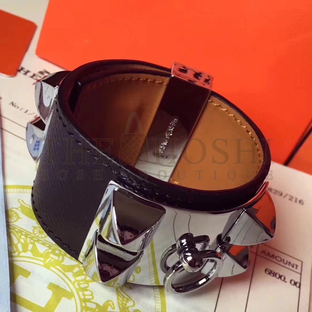 H**me5 Black Epsom Collier de Chien Bracelet Size S Master Quality