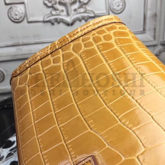 H**me5 Jige Elan 29 Clutch In Camarel Crocodile Leather Master Quality