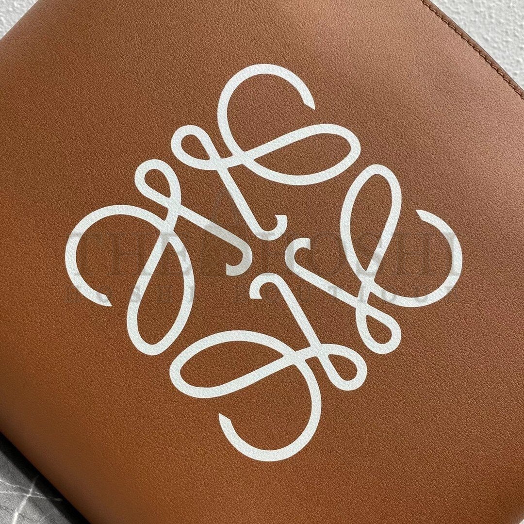 L0ew* Anagram Small Tote In Tan Classic Calfskin Master Quality