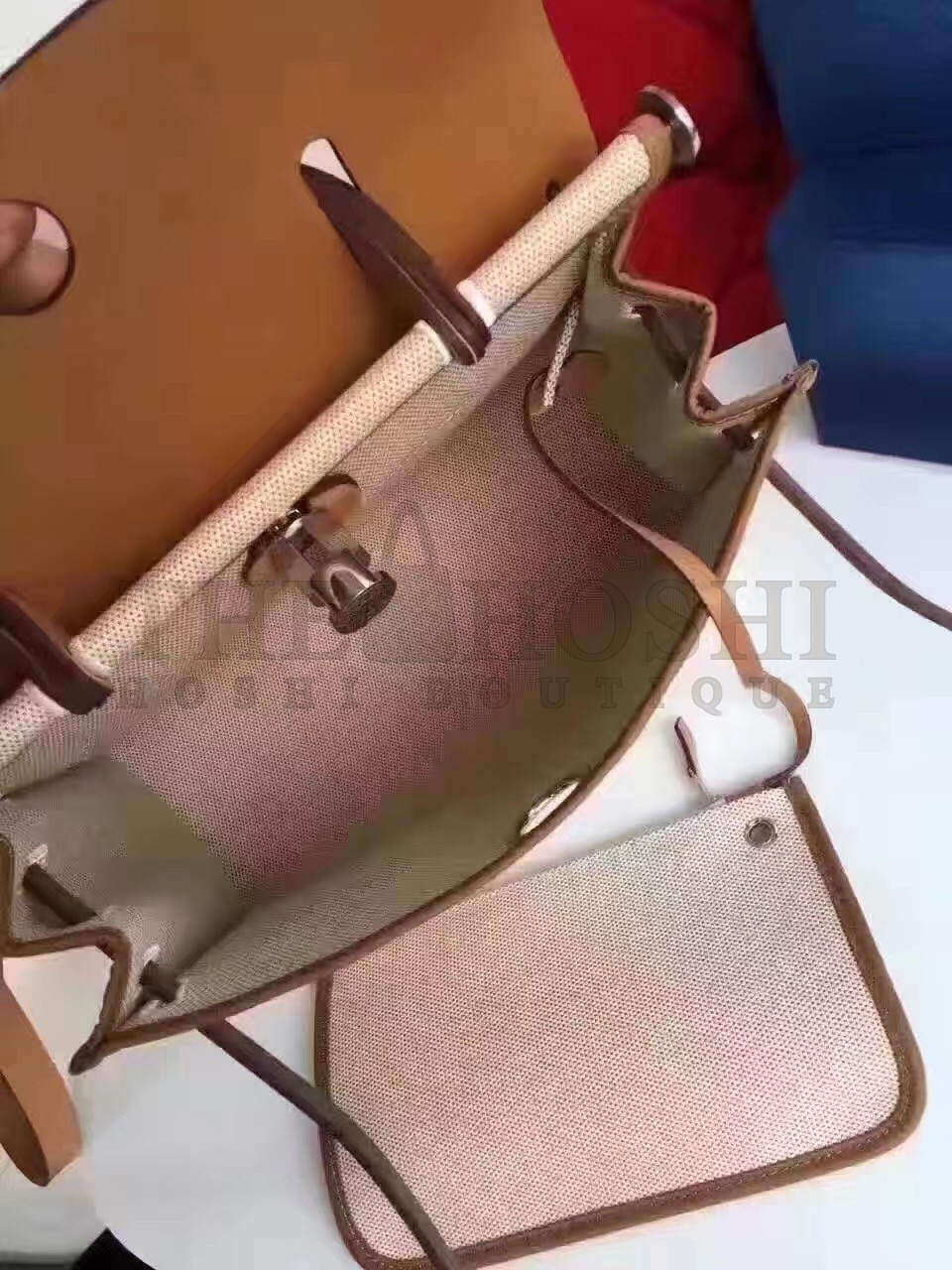 H**me5 Herbag Zip PM 31cm Bag In Beige Canvas Master Quality