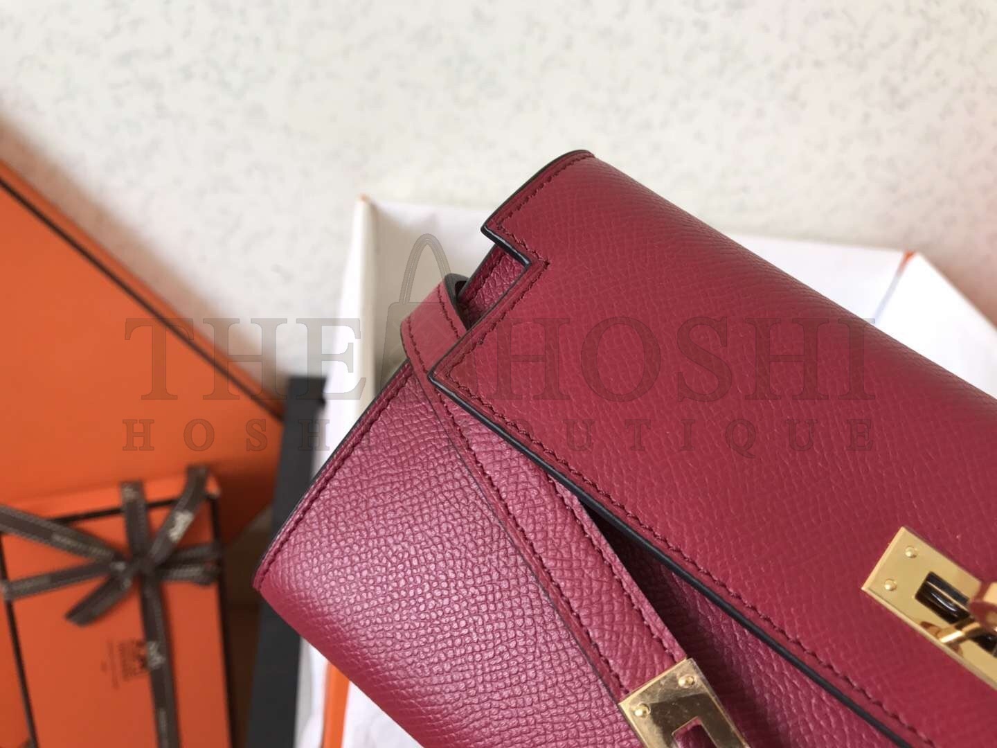 H**me5 Kelly Classic Long Wallet In Ruby Epsom Leather Master Quality