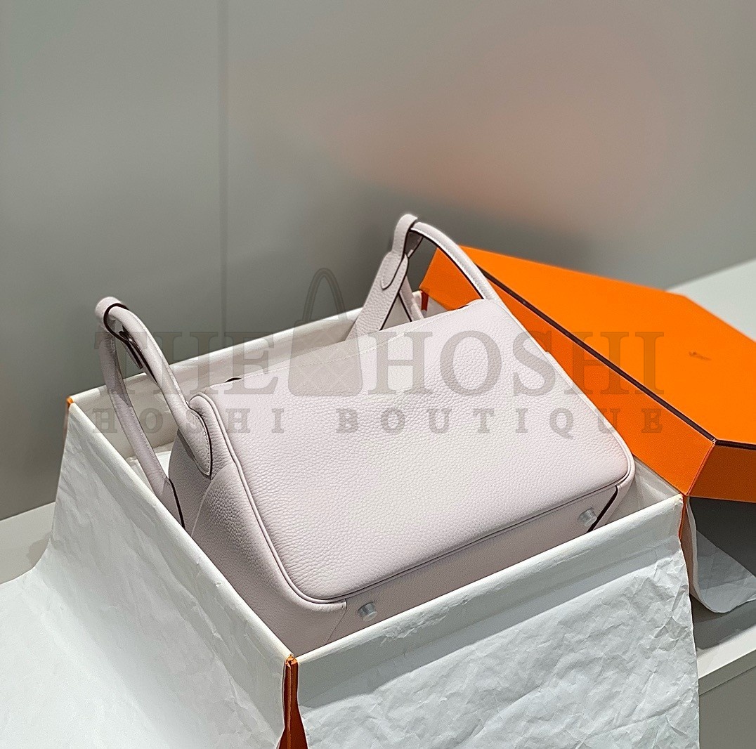 H**me5 Lindy 30cm Bag In Mauve Pale Clemence Leather PHW Master Quality