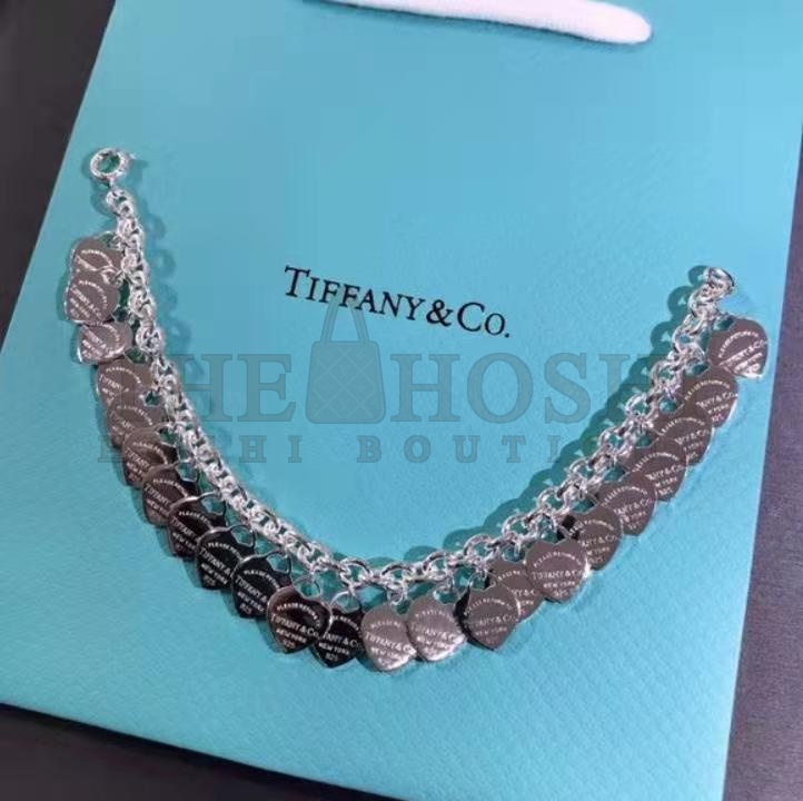 T*f*ny&CO. Multi-heart Tag Bracelet Master Quality