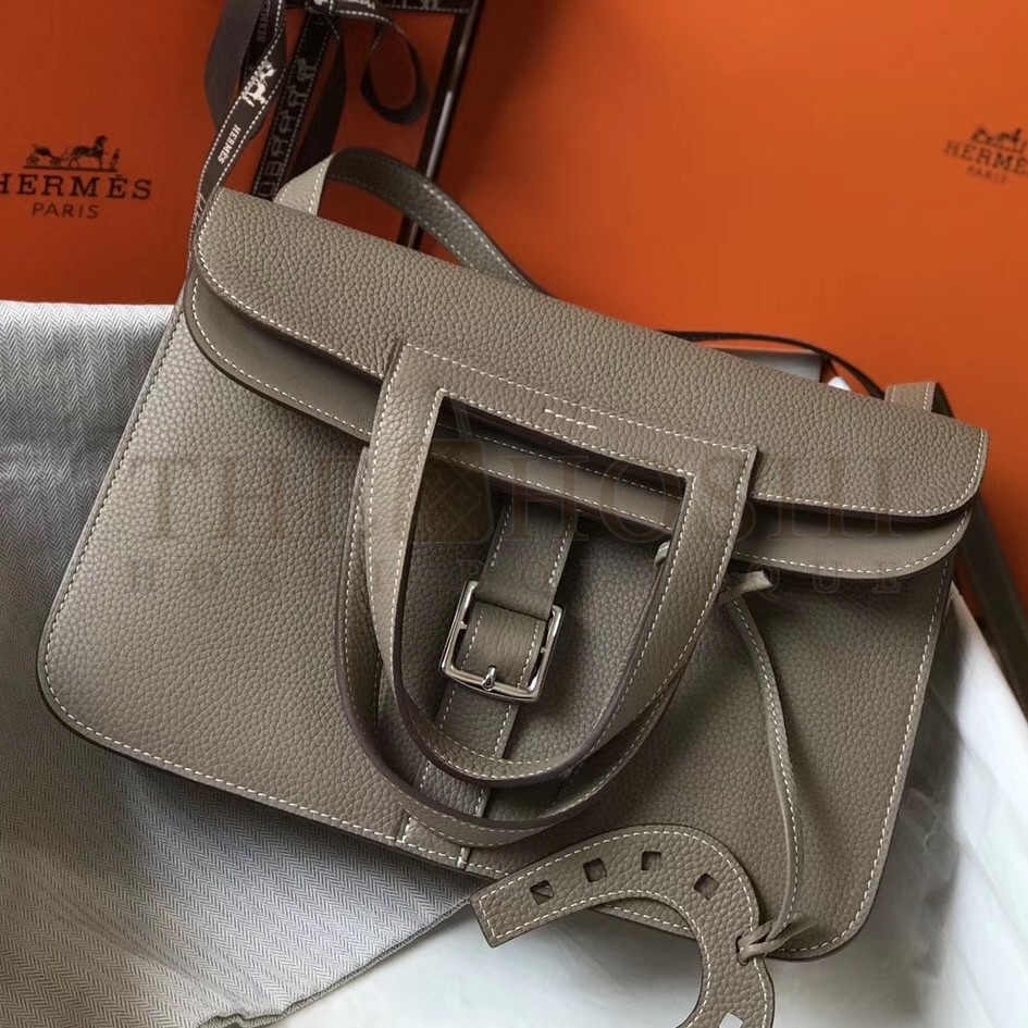 H**me5 Halzan Bag In Grey Clemence Leather Master Quality