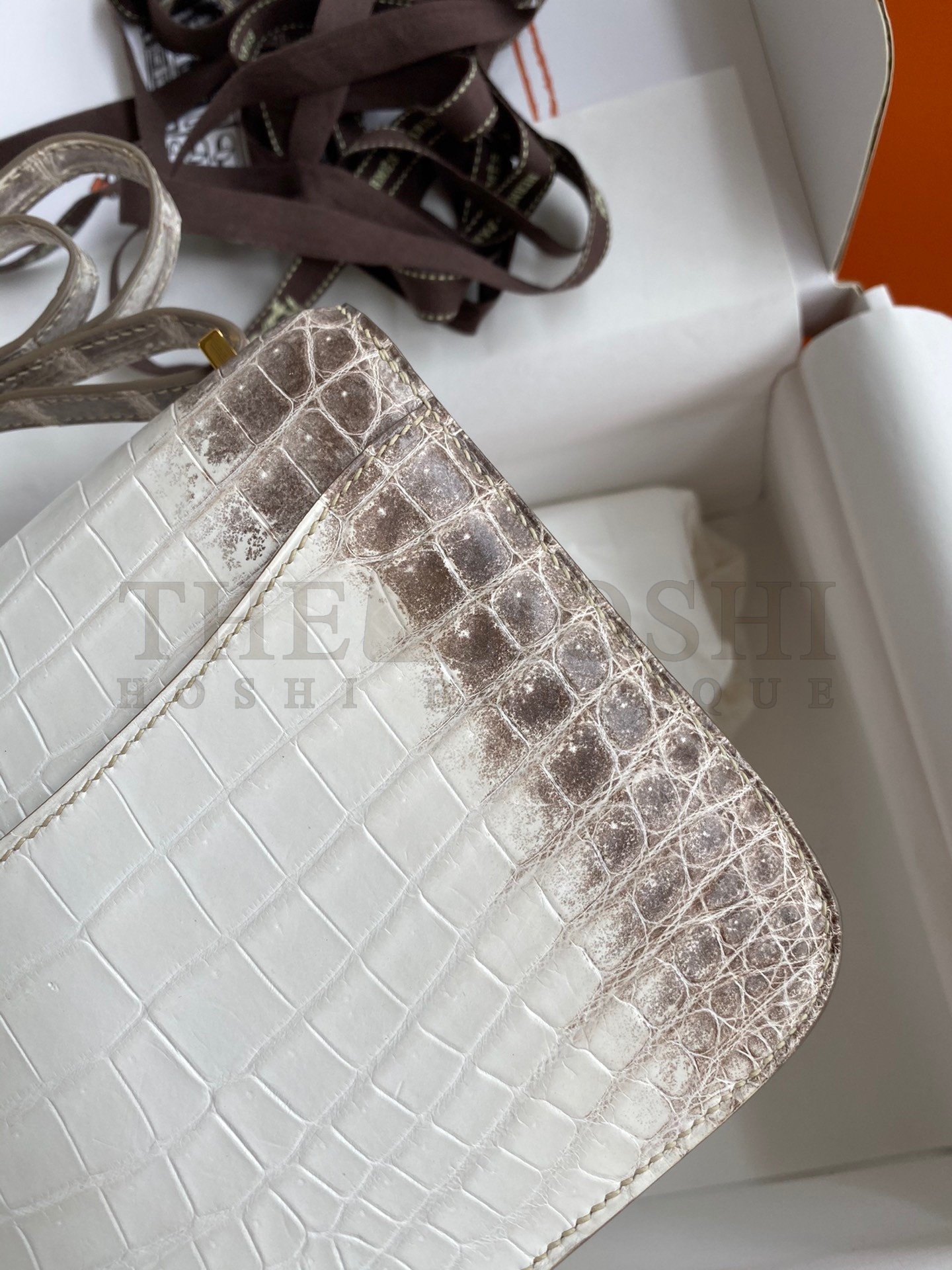 H**me5 Constance 18 Handmade Bag In Himalaya Crocodile Niloticus Skin Master Quality
