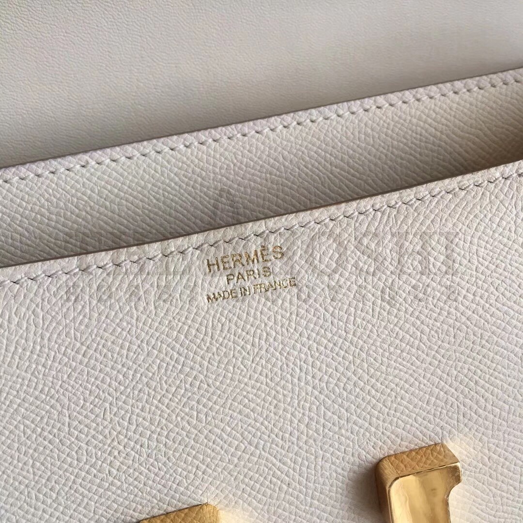 H**me5 White Epsom Constance Elan 25cm Bag Master Quality