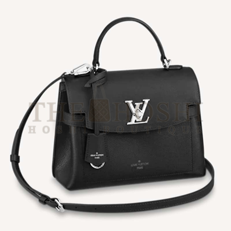 L0vis Vvtt0n LV Women Lockme Ever BB Handbag Black Soft Calfskin Master Quality