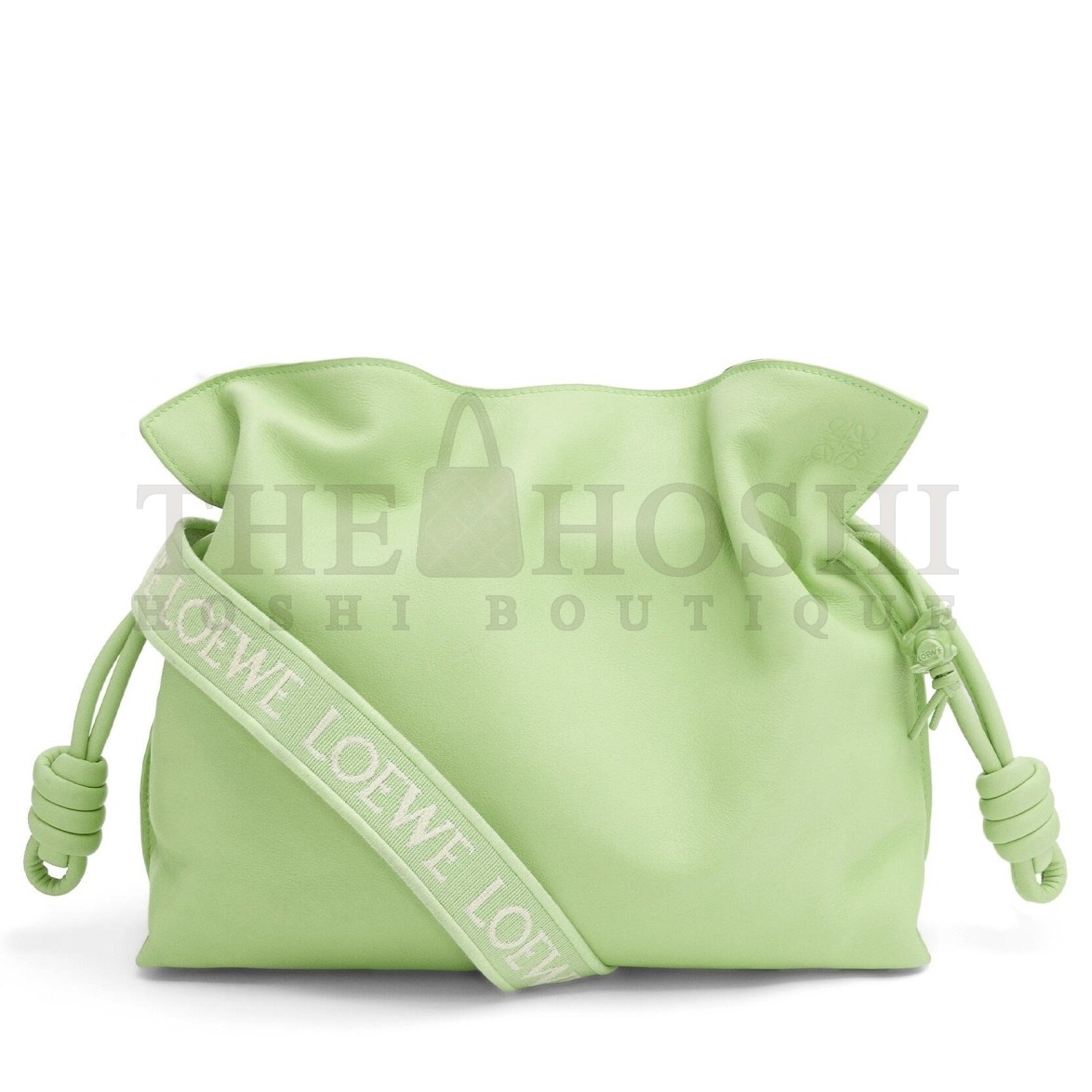 L0ew* Flamenco Clutch Bag In Lime Green Leather Master Quality
