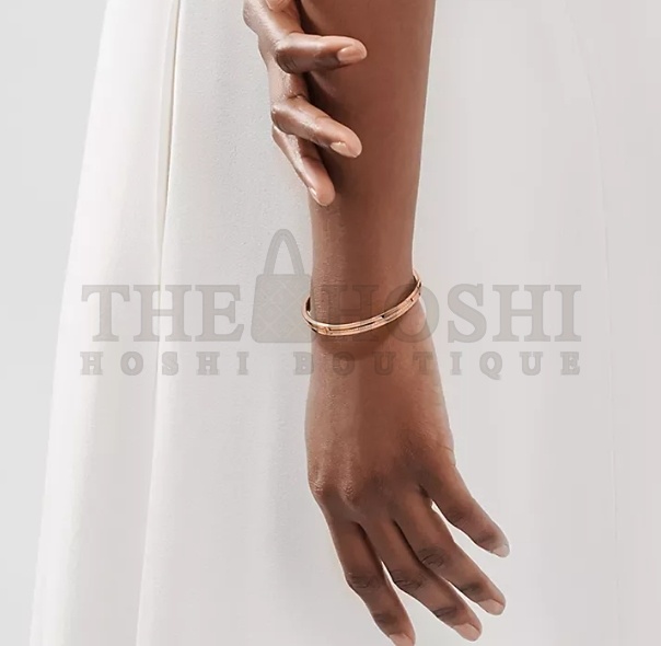 T*f*ny T series 18K D1am0nd inlaid hinge bracelet Master Quality