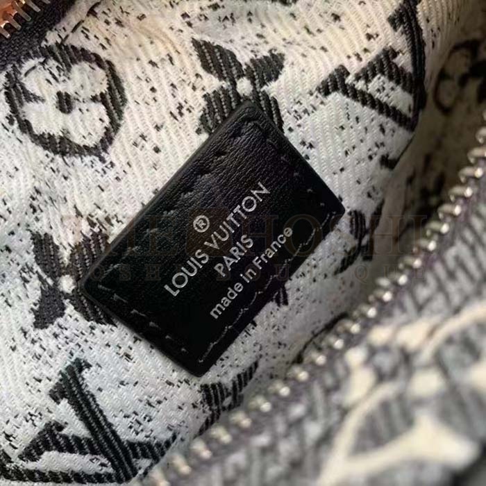 L0vis Vvtt0n LV Women Loop PM Bag Gray Denim Textile Jacquard Master Quality