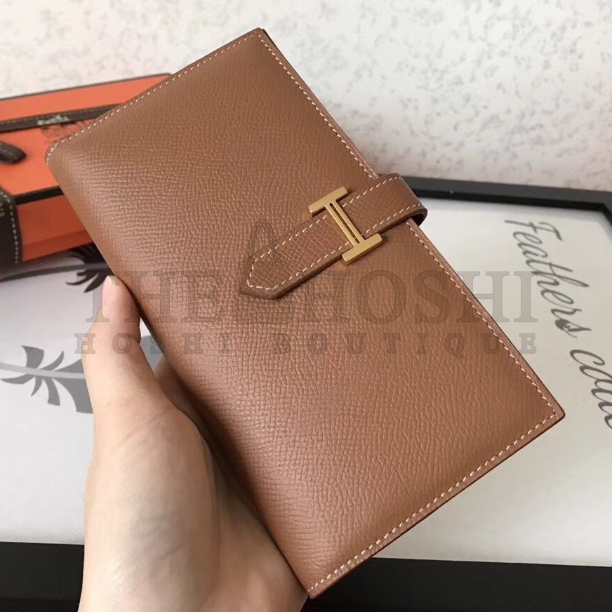 H**me5 Brown Epsom Bearn Gusset Wallet Master Quality