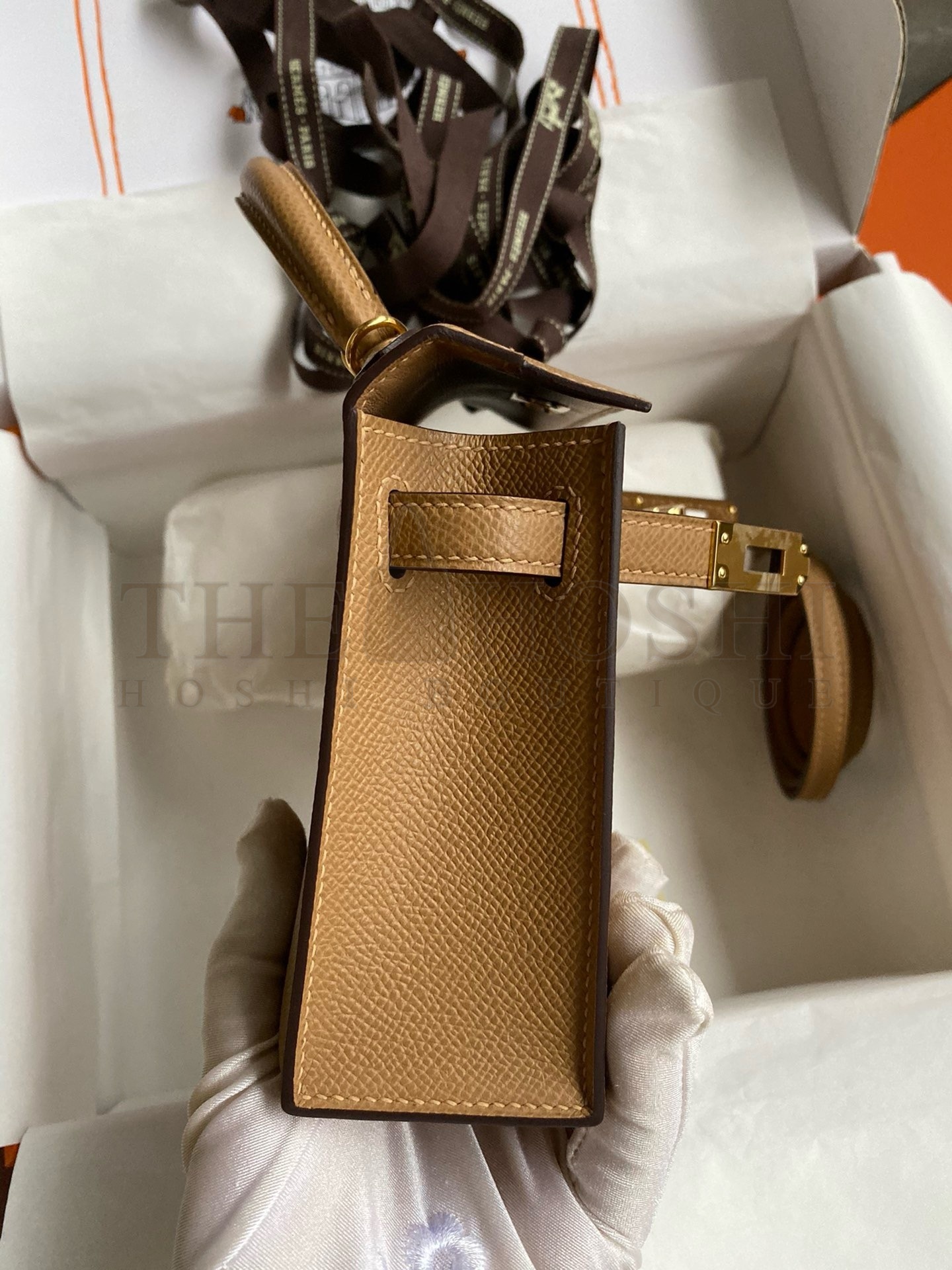 H**me5 Kelly Mini II Sellier Handmade Bag In Chai Epsom Calfskin Master Quality