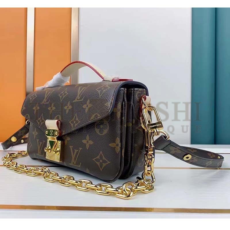 L0vis Vvtt0n LV Women Pochette Metis East West Bag Brown Monogram Coated Canvas Master Quality