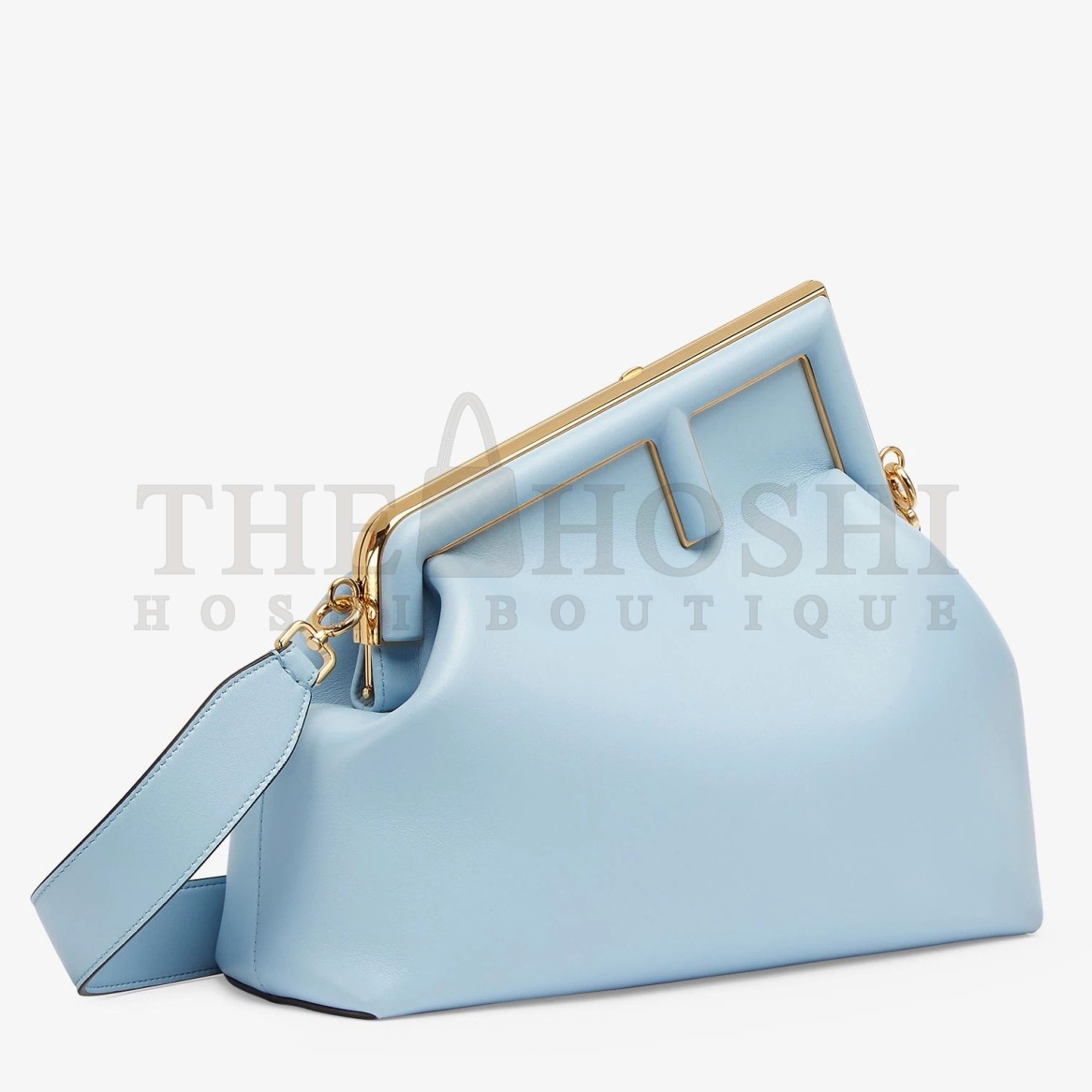 F**di First Medium Bag In Light Blue Nappa Leather Master Quality