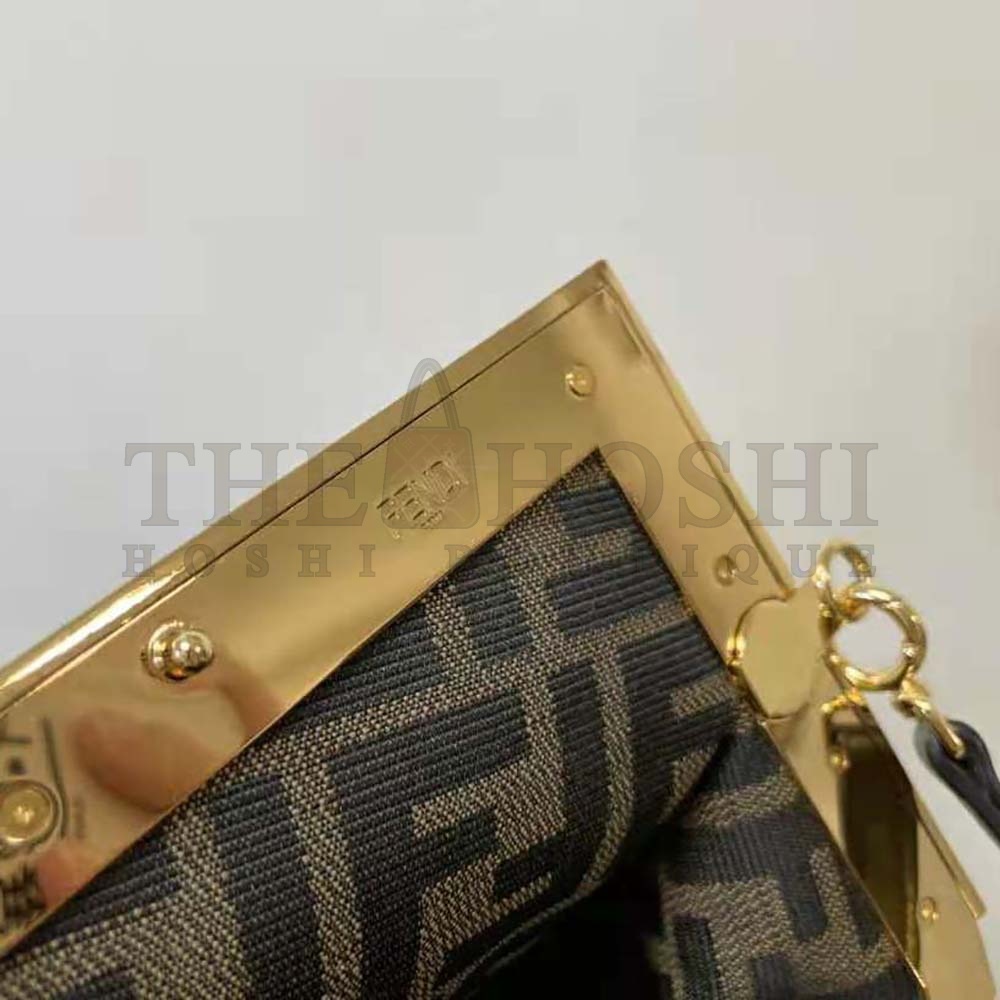 F**di Women First Small Dark Brown Leather Bag Master Quality