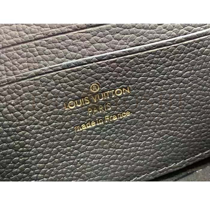 L0vis Vvtt0n LV Women Wallet On Chain Lily Black Monogram Empreinte Embossed S*pple Grained Cowhide Leather Master Quality